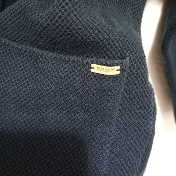 Zara Kid Boy Knit Sweater / Cardigan dark navy size 9 ~ 134cm - Picture 8 of 11